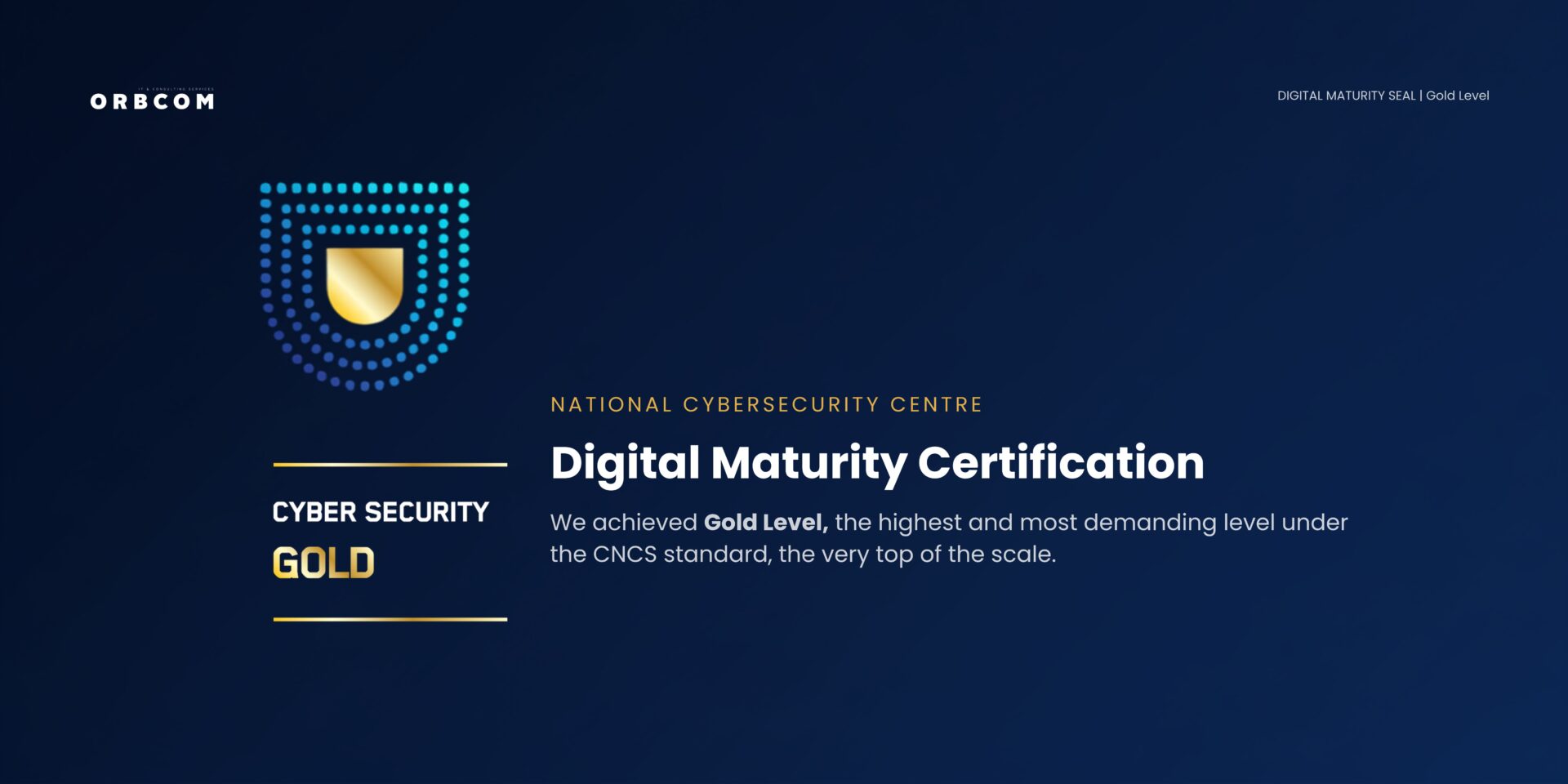 Certificação de Maturidade Digital.
